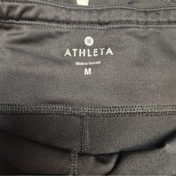 Athleta Black Mesh Sonar Compression Capri Running/Workout leggings M - Picture 11 of 11
